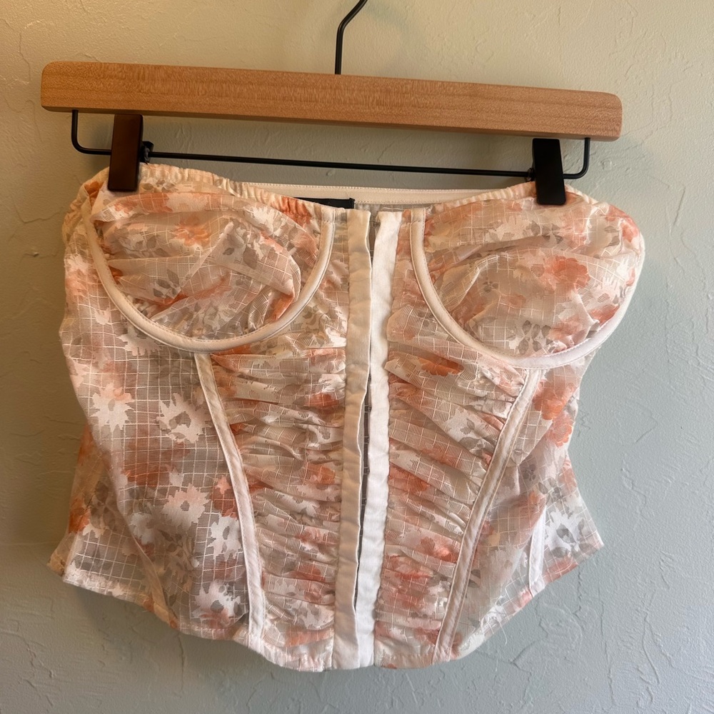 Floral Sheer Corset Top
